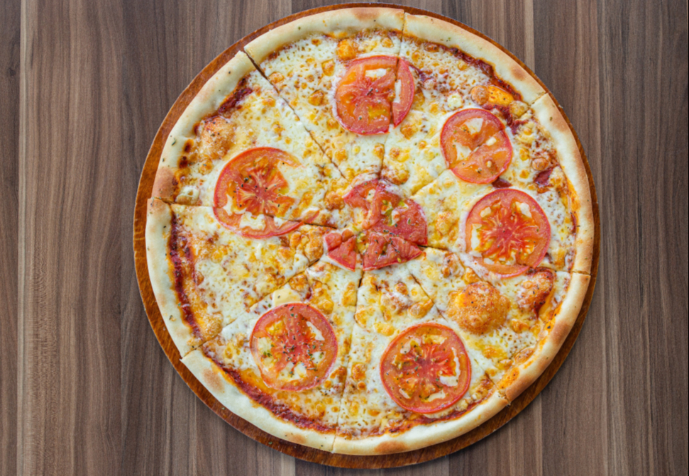 Пицца по-домашнему с сыром моццарелла