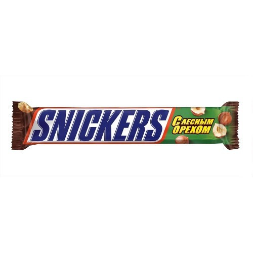 Батончик шоколадный с лесным орехом 81гр snickers