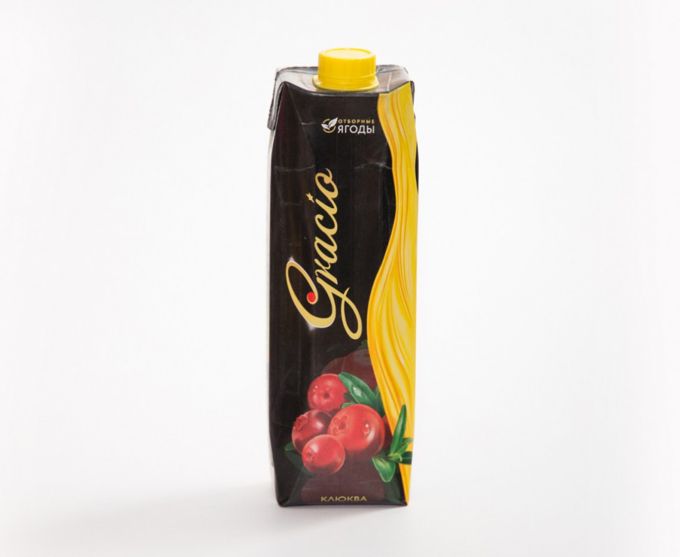 Сок клюква 100% без сахара 1л gracio
